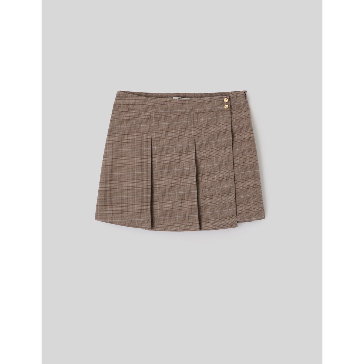 Jupe-short à carreaux marron foncée, BZB