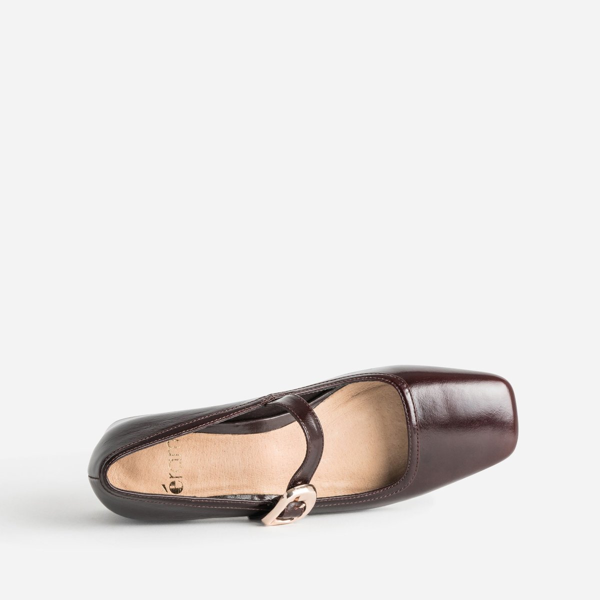 Escarpin en cuir ADELIE chocolat, ERAM