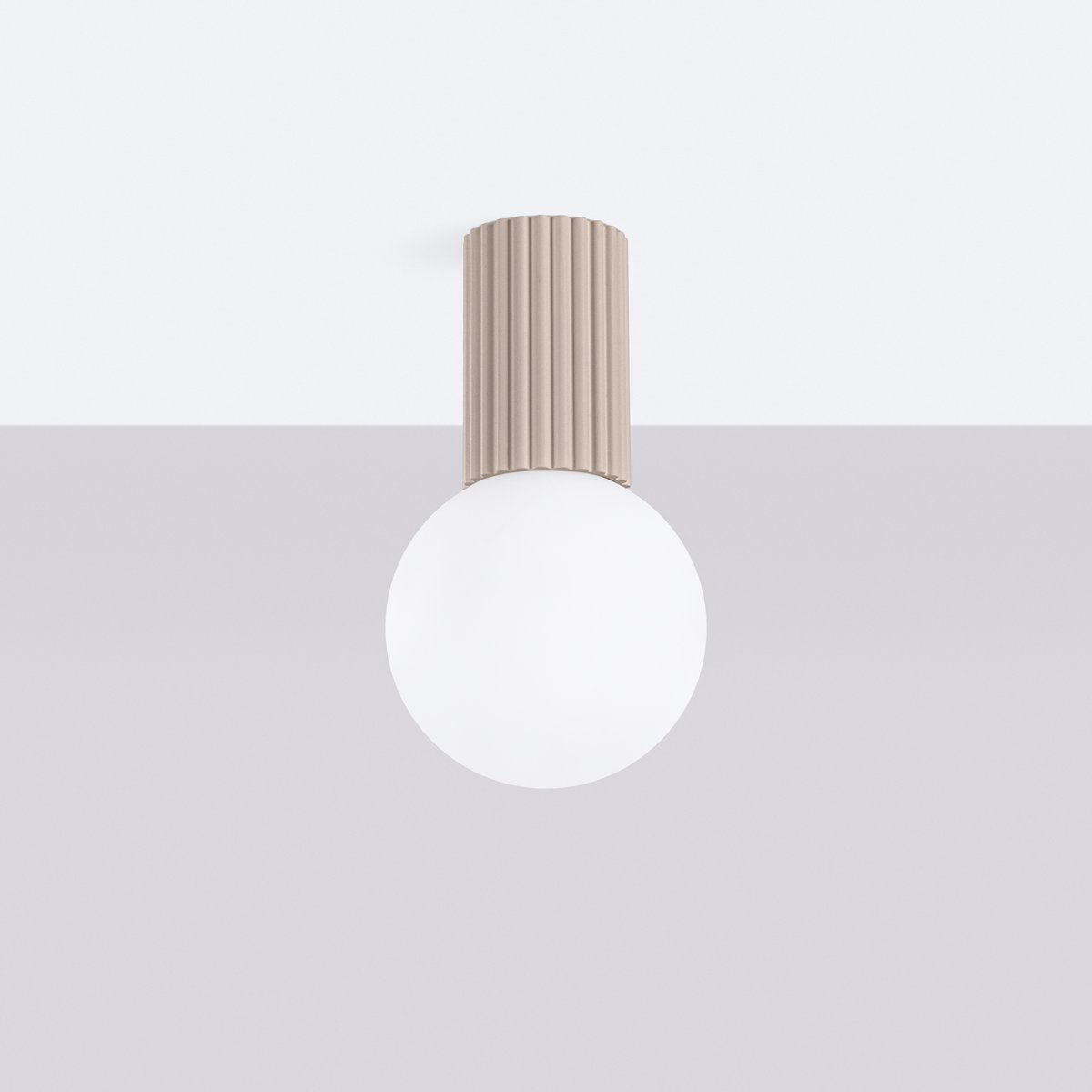 Plafonnier Aluminium Taupe G9 1 Halo marron, EDEN