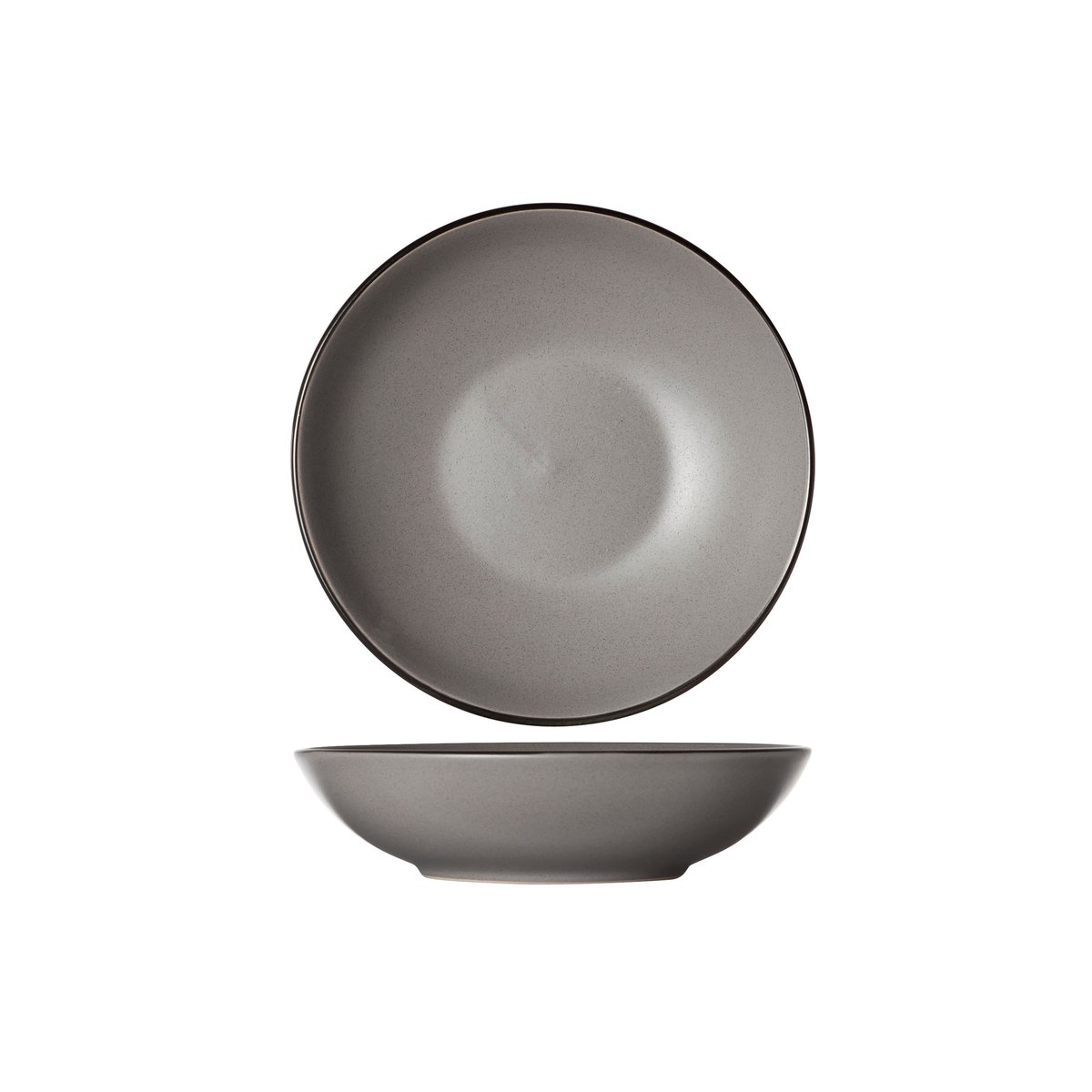Service de Table en grès 24 pièces, SPECKLE gris, COSY&TRENDY