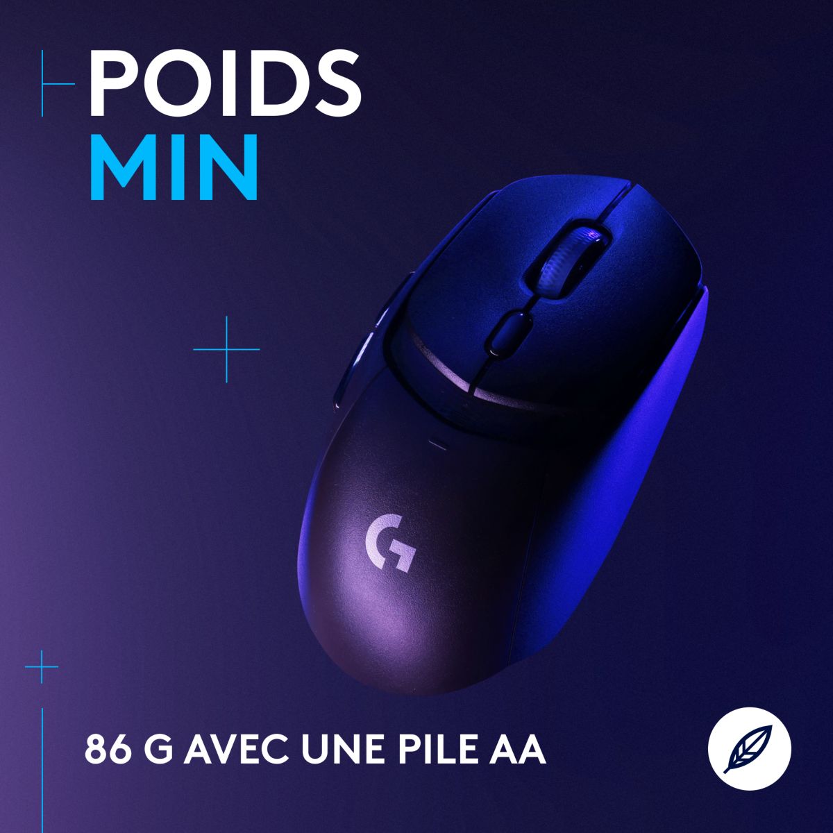 Souris Gamer Sans Fil G309 Lightspeed Noir couleur unique, LOGITECH