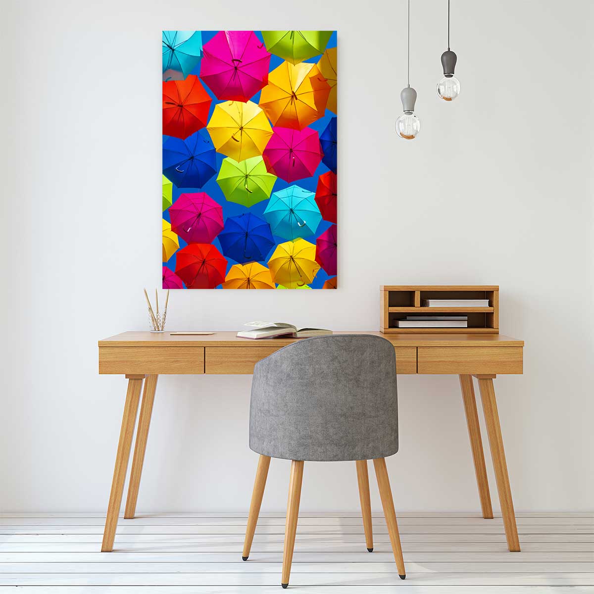 Tableau ciel de parapluies tableau alu dibond, HEXOA