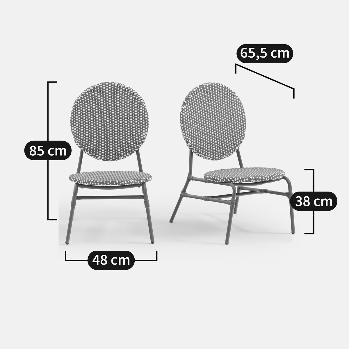Lot de 2 fauteuils bas de jardin Matu rouge/vert/blanc, LA REDOUTE INTERIEURS