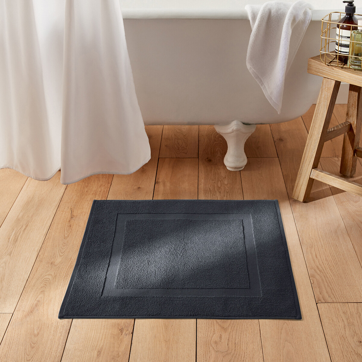 Tapis de bain uni éponge 700 g/m², Scenario noir, LA REDOUTE INTERIEURS