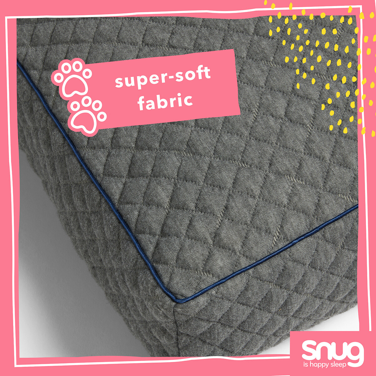 Friends Recycled Pet Bed grey, SNUG