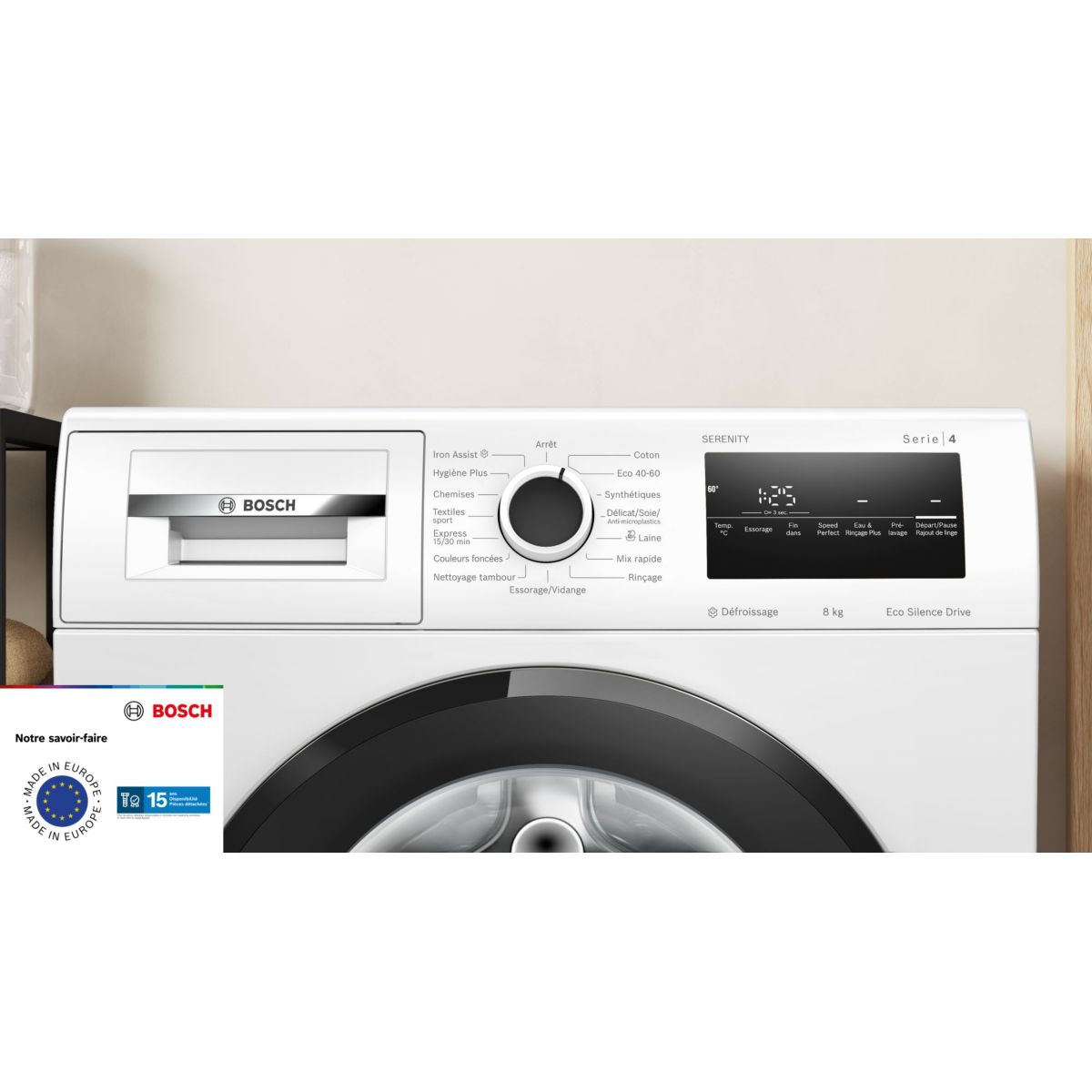 Lave linge hublot WAN2827QFR couleur unique, BOSCH