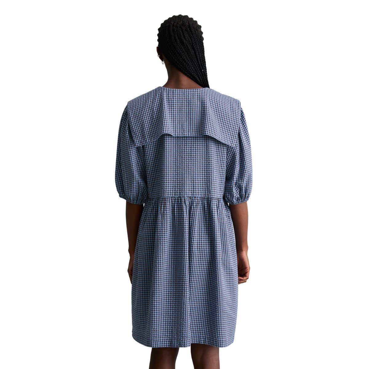 Robe en seersucker relaxed en coton mélangé bleu clair, MARC O’POLO DENIM