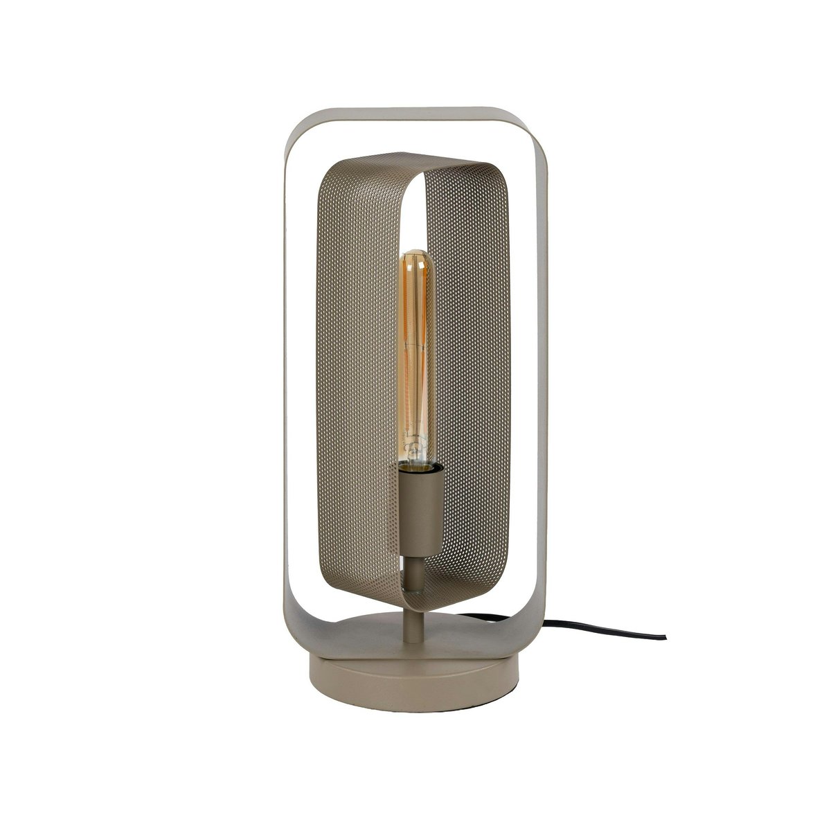 Lampe design beige à double cadre métal RALF beige, PIER IMPORT