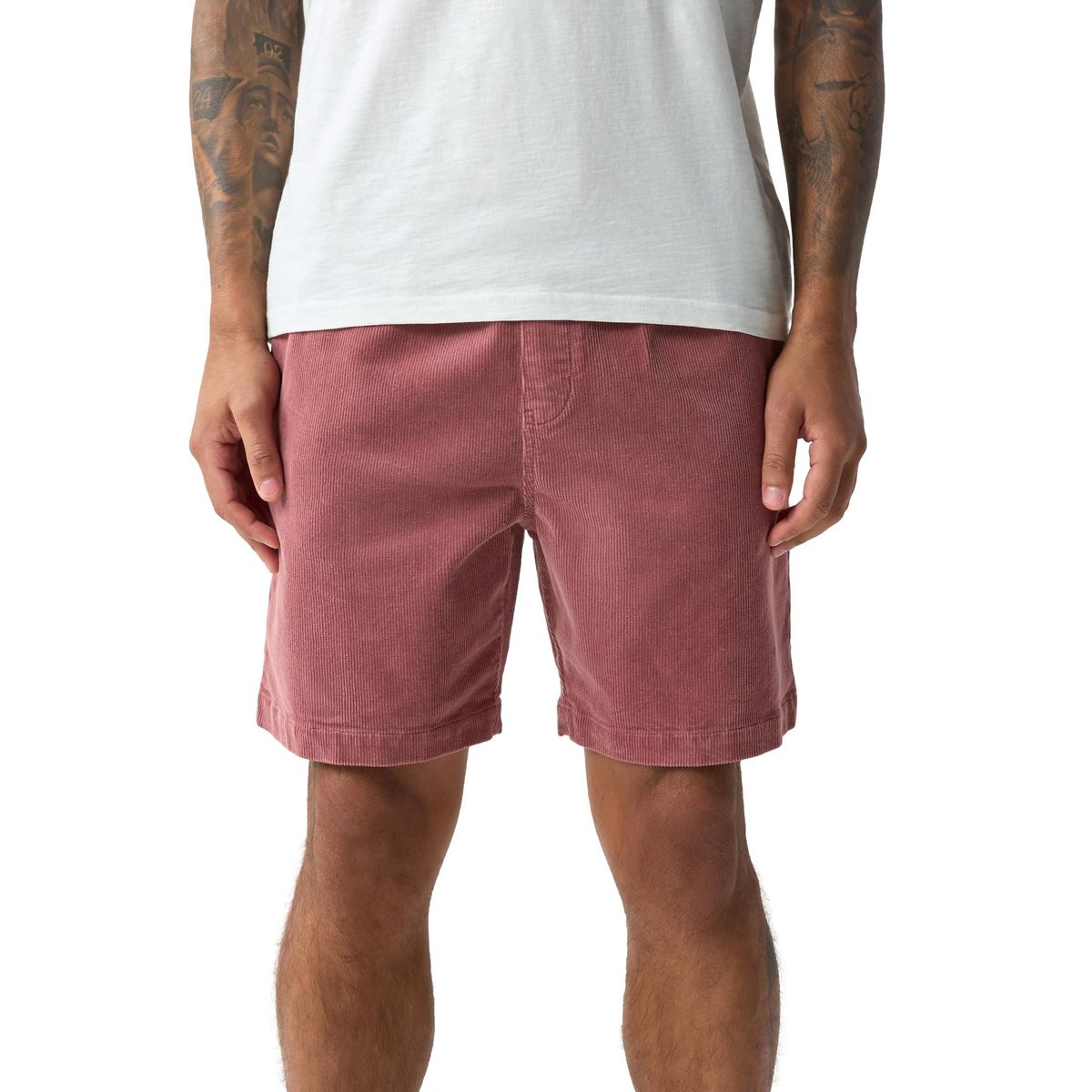 Short cargo à taille élastique rose foncé, NEXT