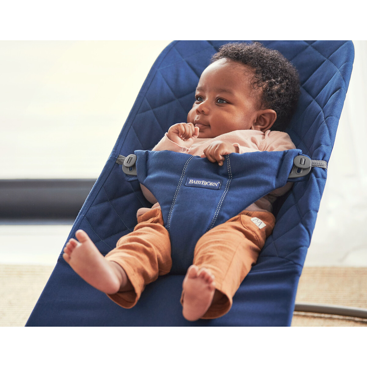 Transat bliss tissé matelassage classique bleu nuit, BABYBJORN