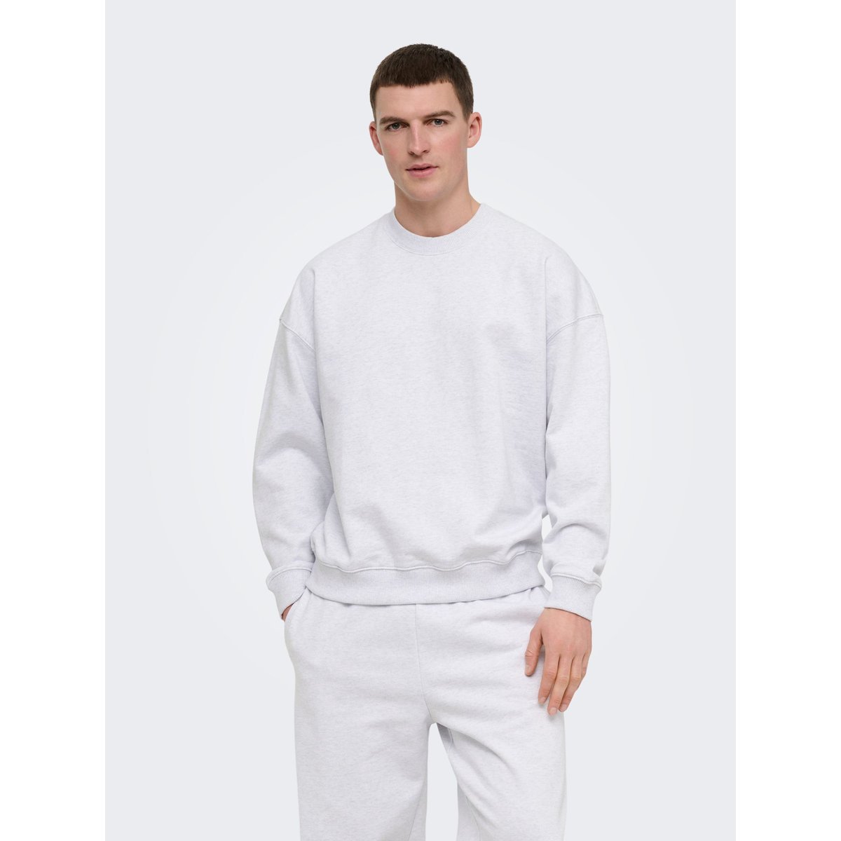Sweat-Shirt grise - super light grey melange, ONLY & SONS