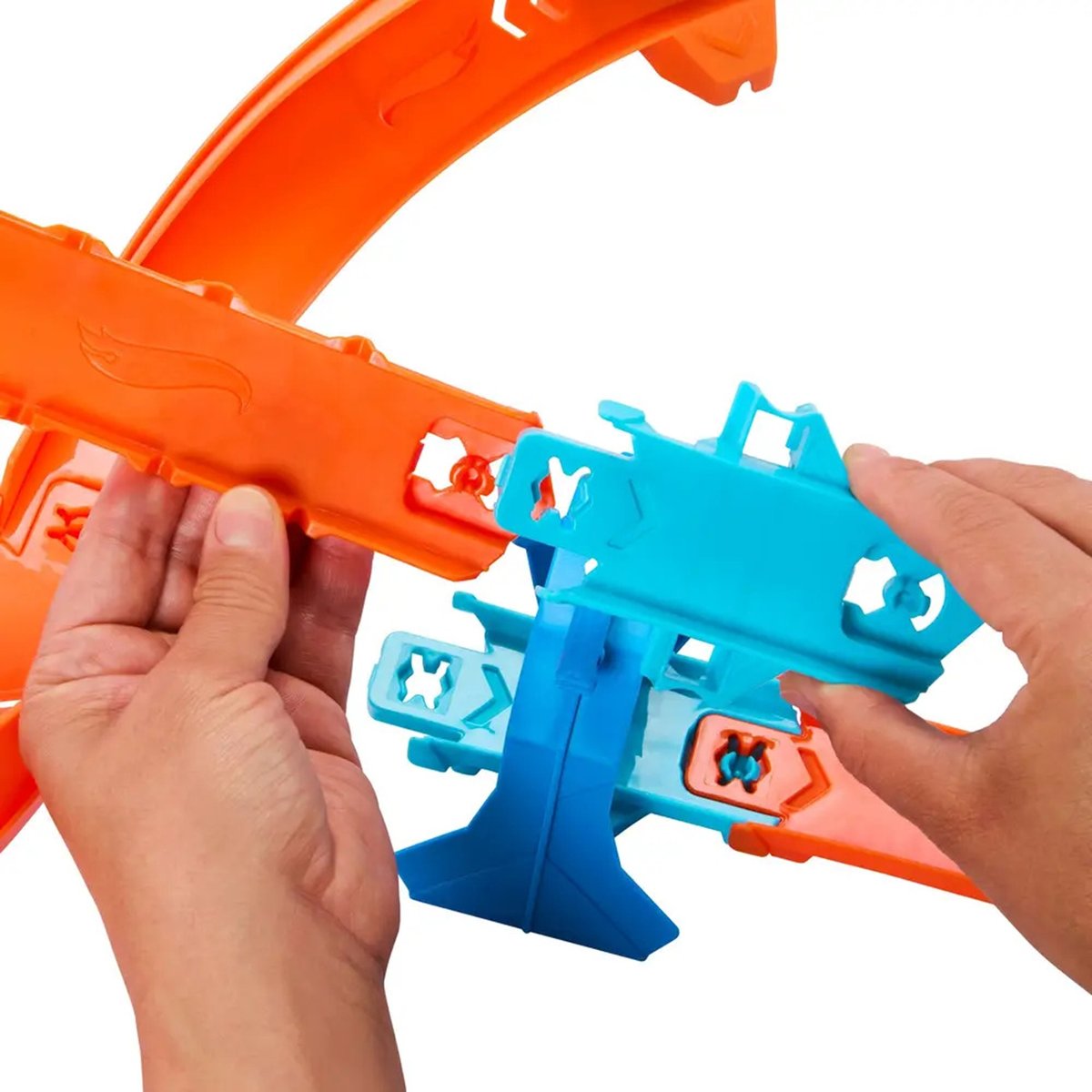 Hot Wheels Track Creator Kit accélérateur-saut-parcours rapide multicolore, MATTEL
