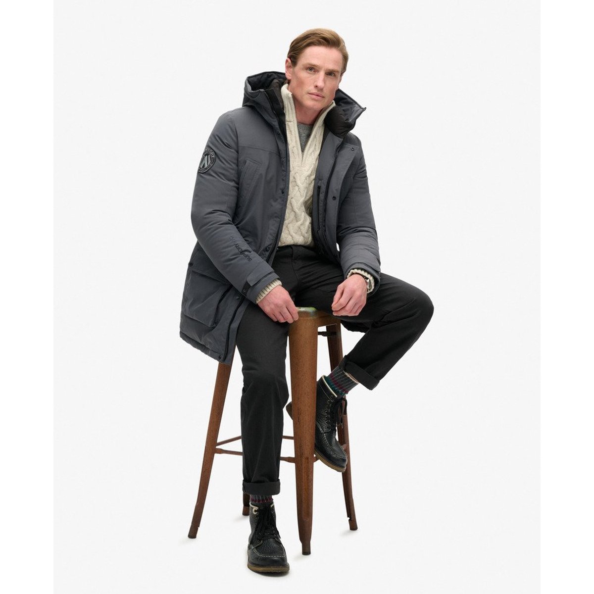 Parka Rembourrée City ébène, SUPERDRY