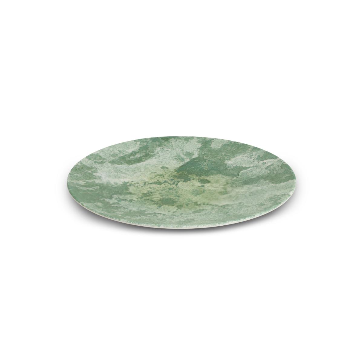 Service 18 pièces vert en porcelaine - "Aube de Menthe" couleur unique, LAGUIOLE CUISSON
