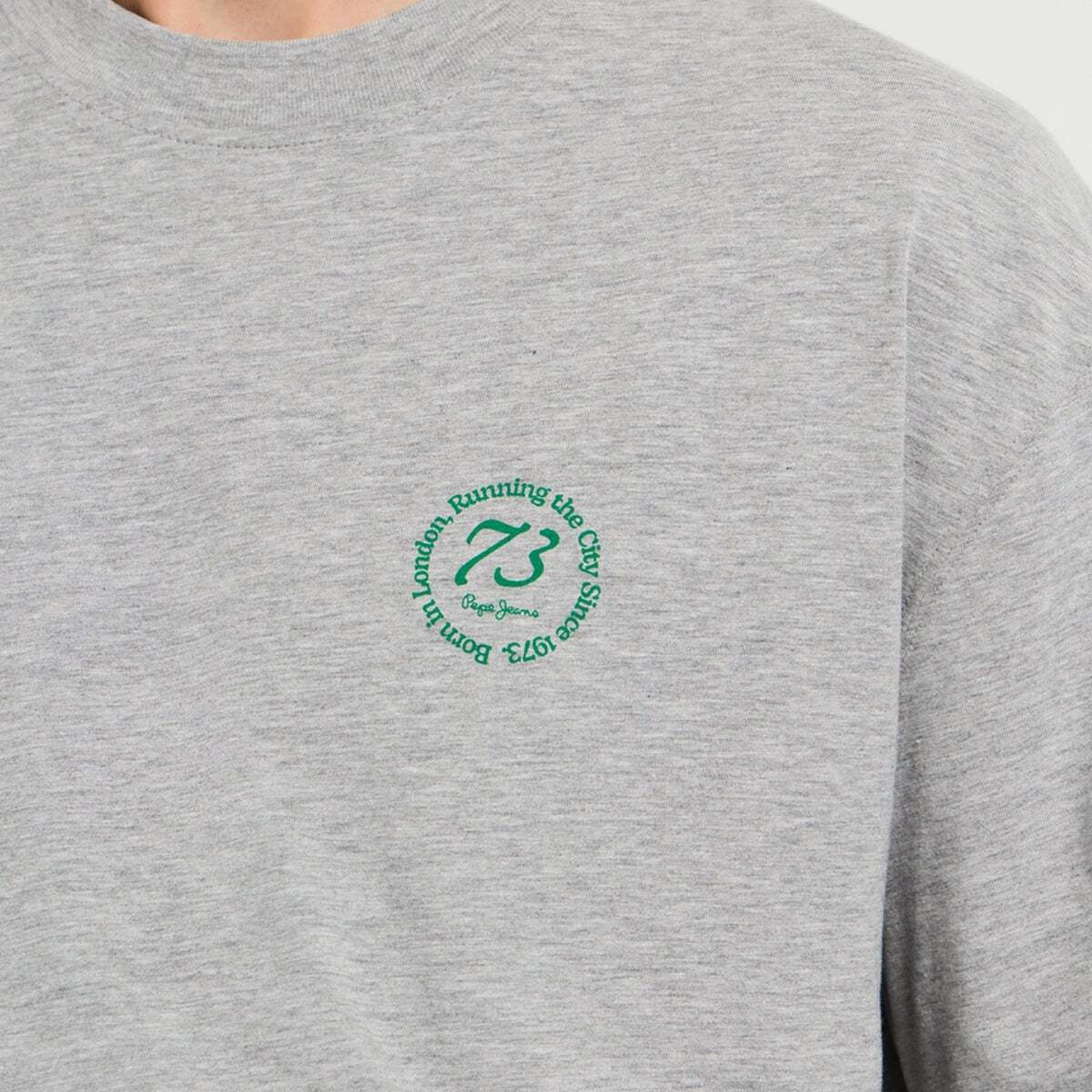 T-Shirt Avec Logo Imprimé Coupe Casual gris chine, PEPE JEANS