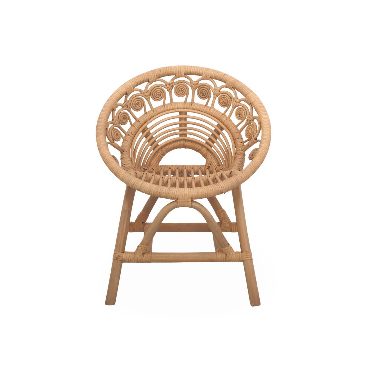Fauteuil enfant bohème rotin ALICE naturel, SWEEEK