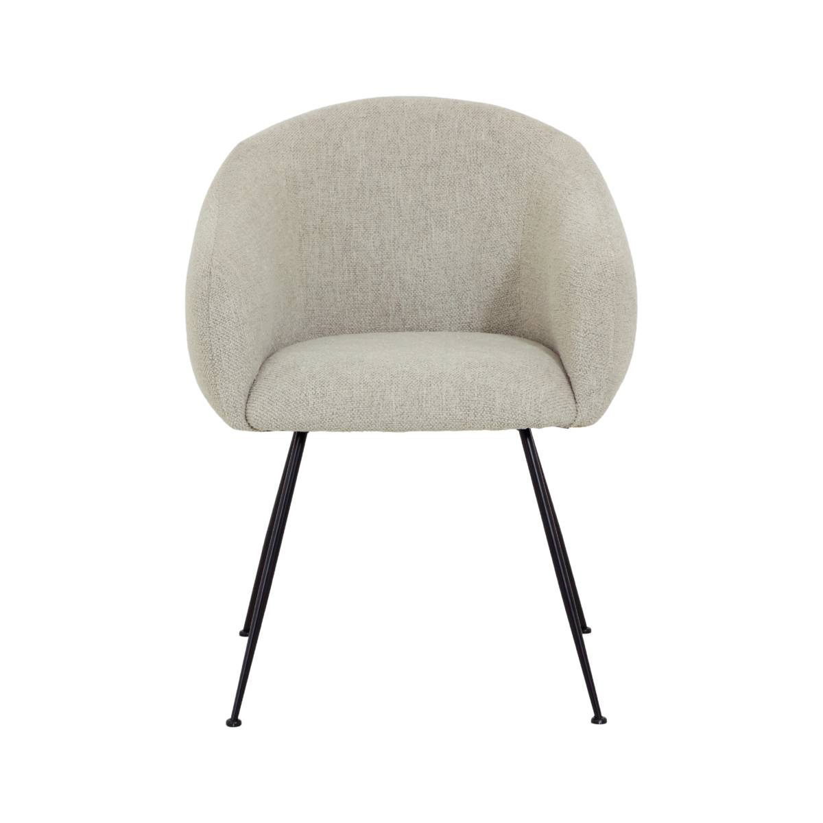 Chaise en tissu et métal SANDY blanc, MADE IN MEUBLES