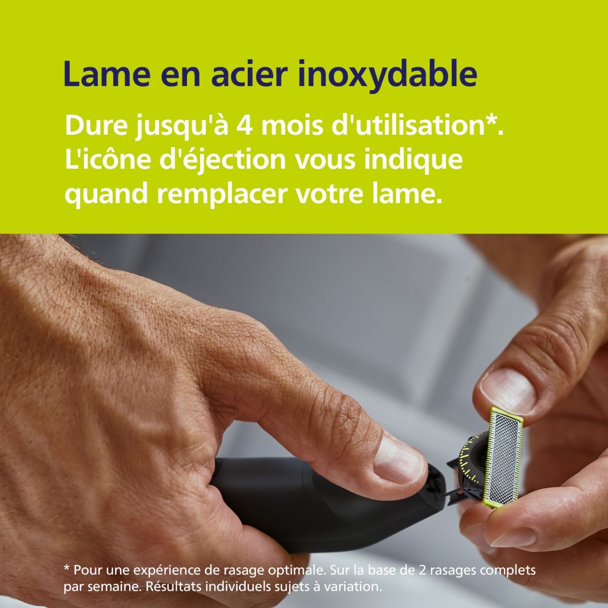 Tondeuse multi usages OneBlade QP6542/15, molette réglable, 14 hauteurs de coupe, précision 0,4 mm, autonomie 90 mn couleur unique, PHILIPS