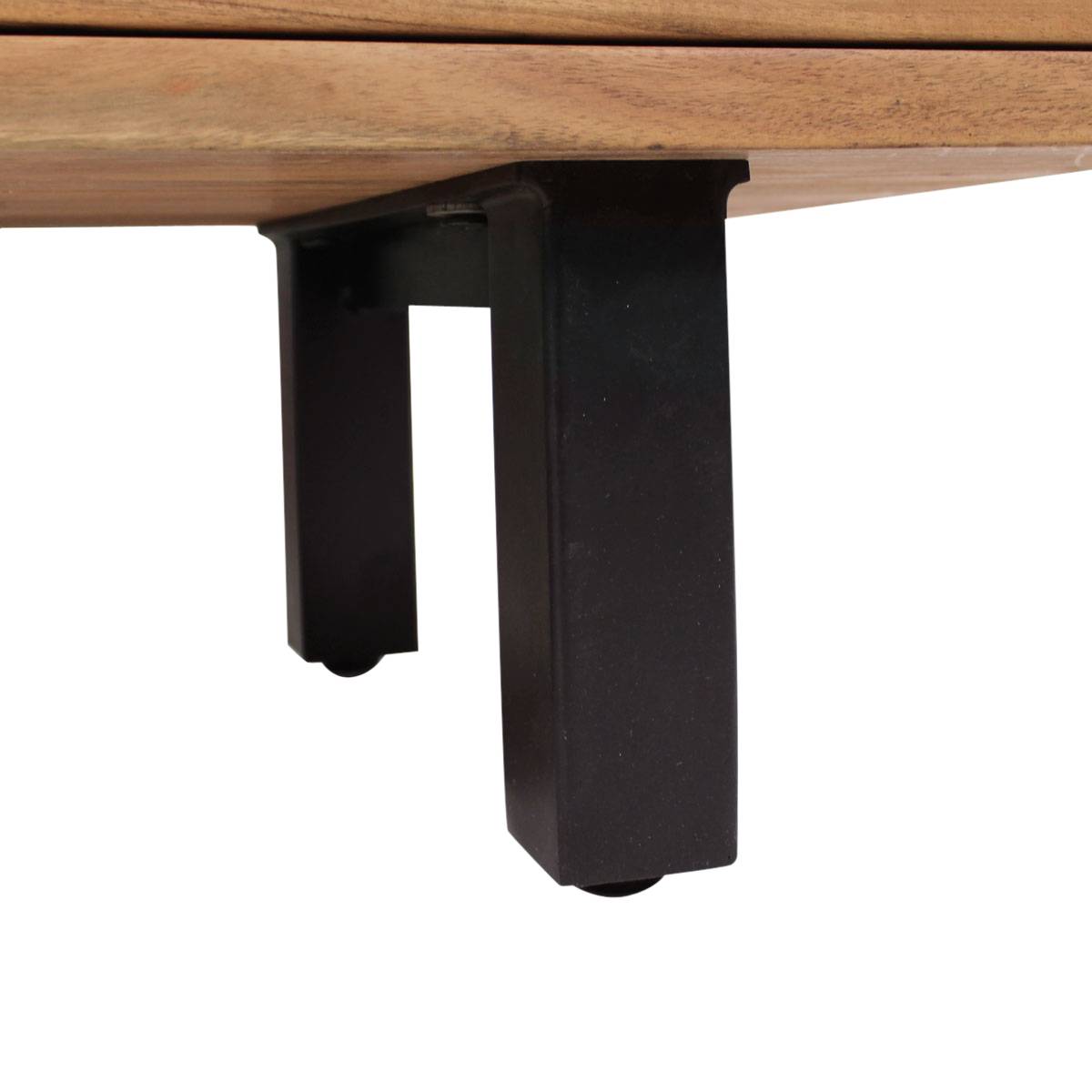Buffet en bois d'acacia et métal MAHÉ noir, MADE IN MEUBLES