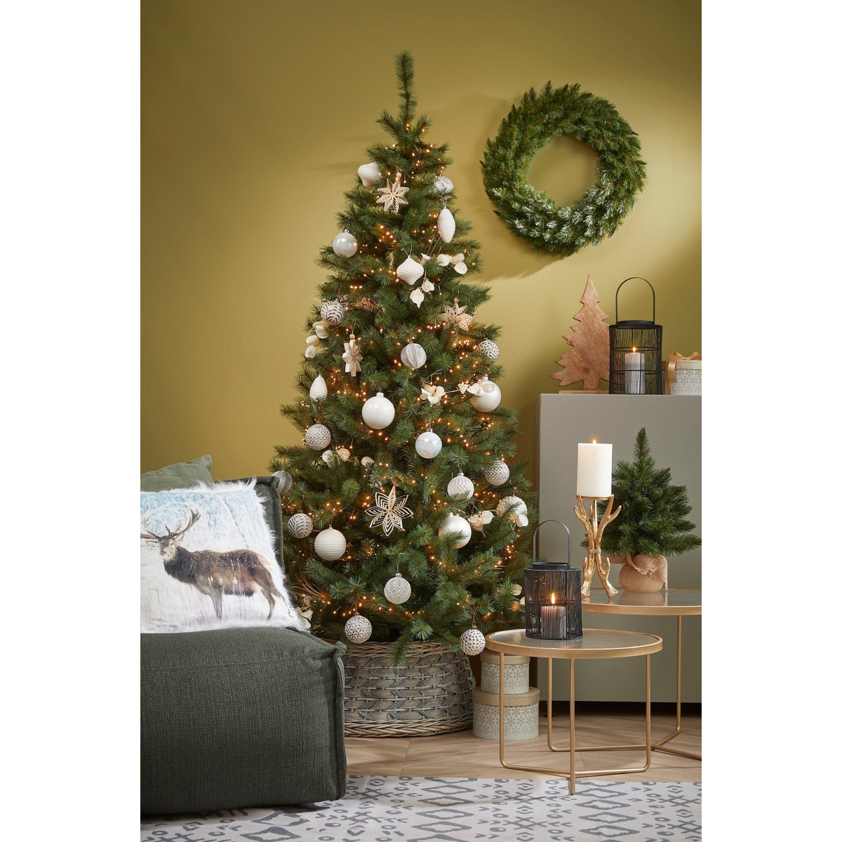 Couronne de Noël Ø45 cm FOREST FROSTED vert, TRIUMPH TREE