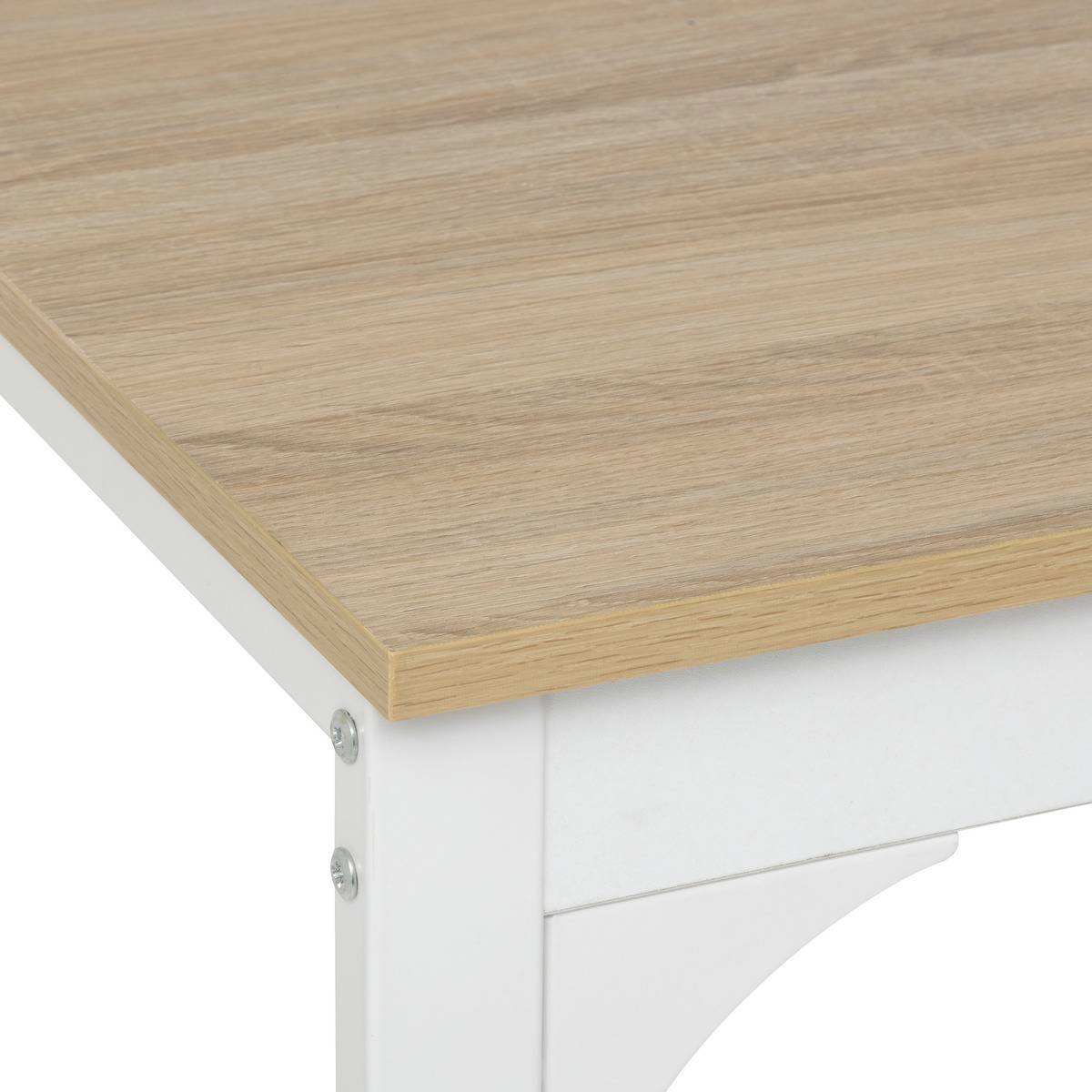 Table de bar 2 places avec rangements EAT UP blanc, 5FIVE SIMPLY SMART