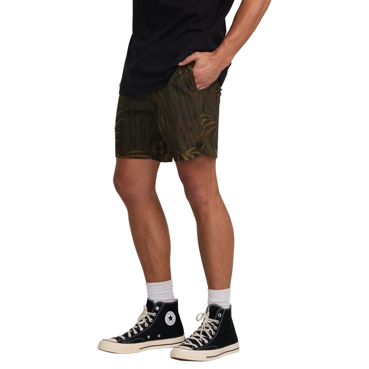 Short de marche à taille élastique SURFTREK 17" vert camo, BILLABONG