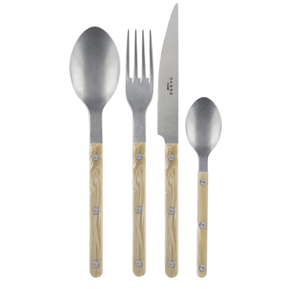 Ménagère 24 pièces, Bistrot Vintage effet corne, SABRE