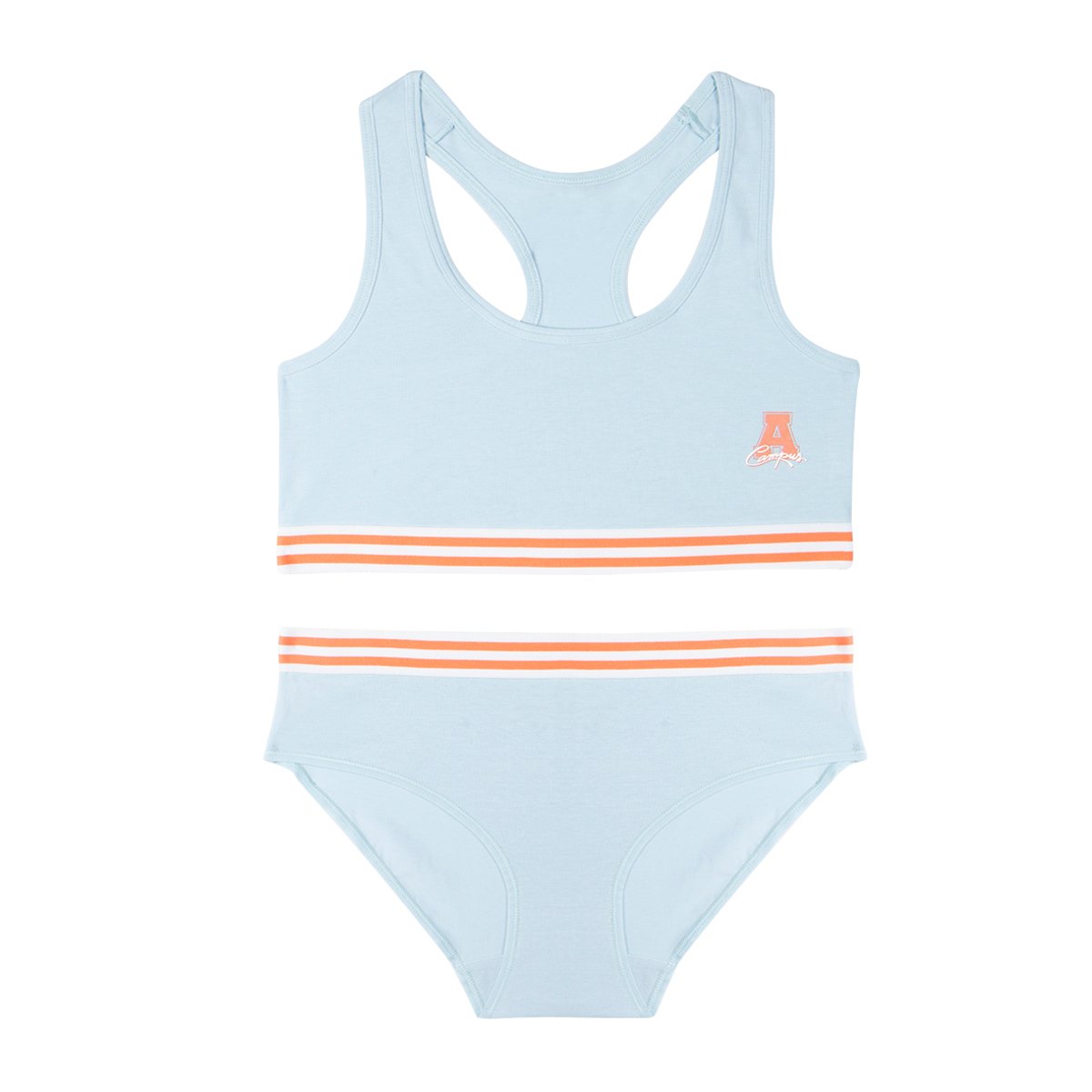 Ensemble Brassière & Slip, EASY SCHOOL bleu, ATHENA