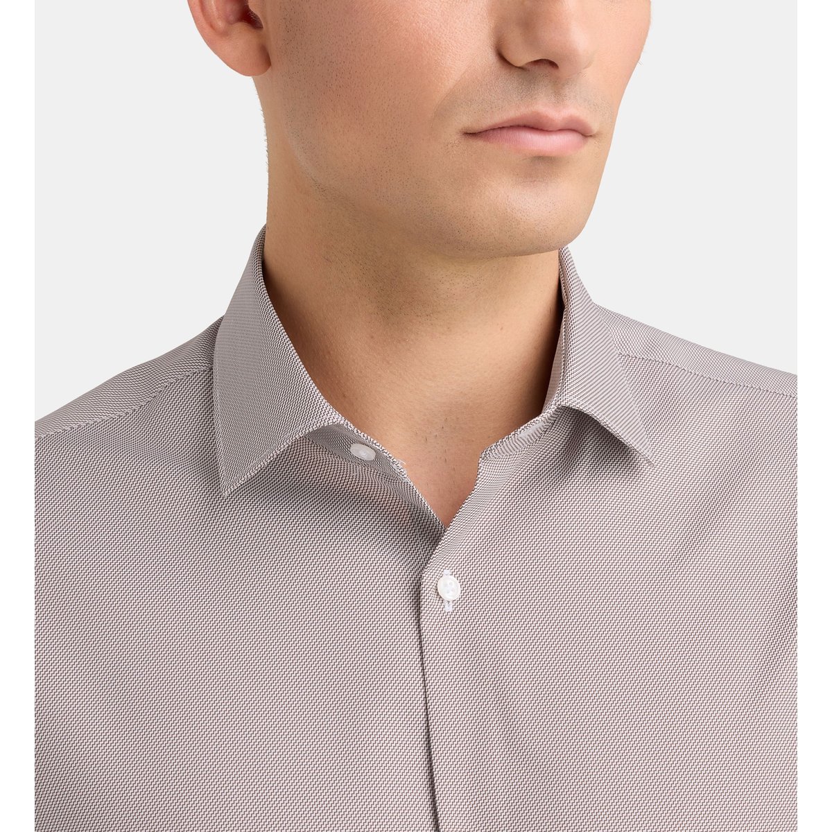 Chemise droite htecpri micro vagues bordeaux, GALERIES LAFAYETTE