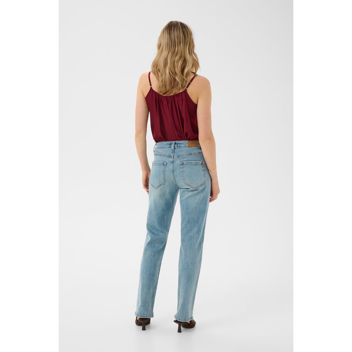 Jeans bleu orleans medium blue denim, CREAM