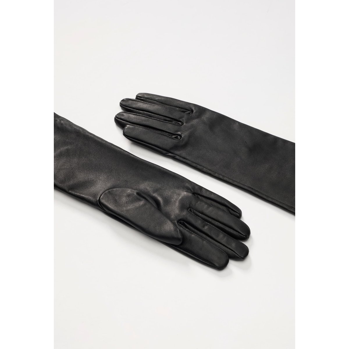 Gants En Cuir Véritable Leonie noir, GUESS
