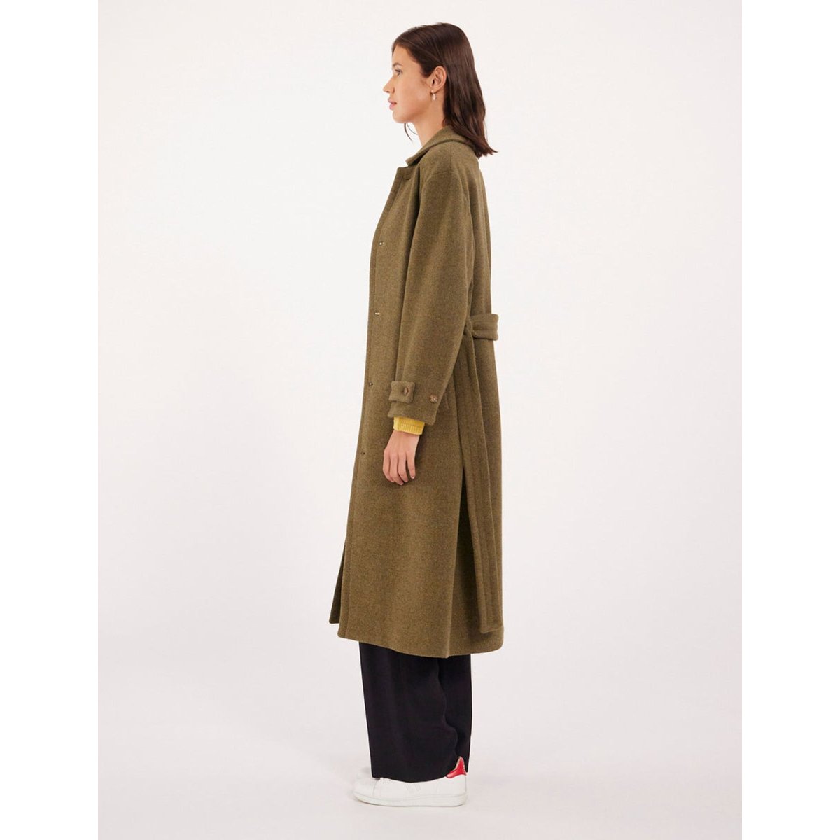 Manteau Esme kaki laine khaki, INES DE LA FRESSANGE PARIS