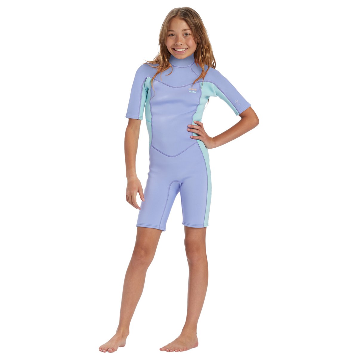 Springsuit Back Zip manches courtes 2MM FOIL violet cosmic blue, BILLABONG