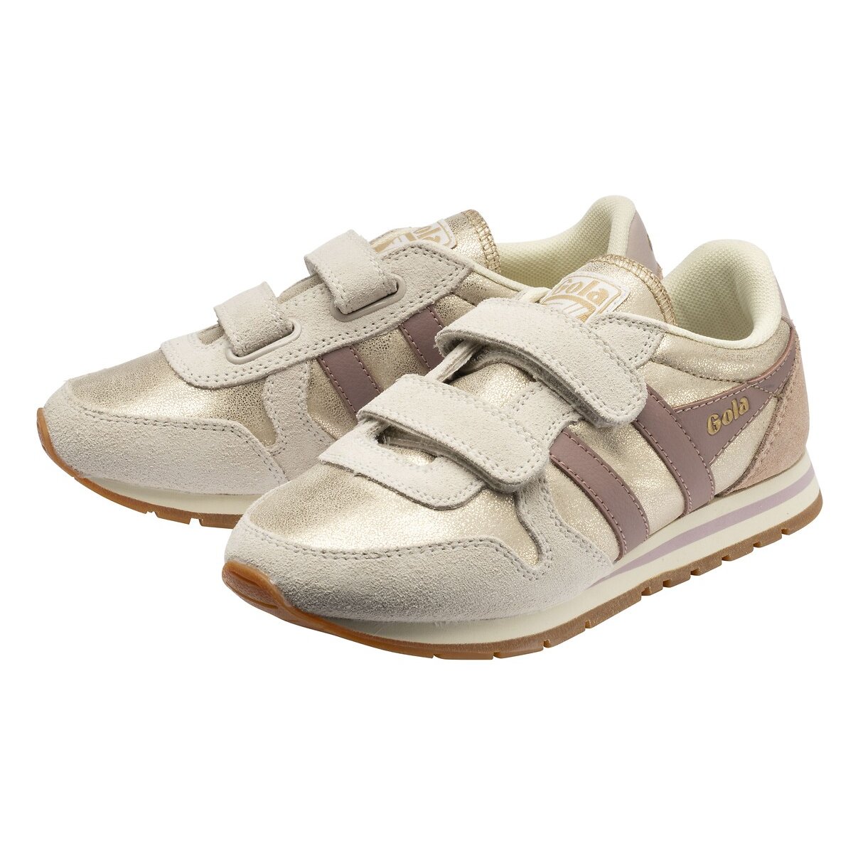 Zapatillas con cierres de velcro, DAYTONA BLAZE STRAP dorado/rosa antiguo, GOLA