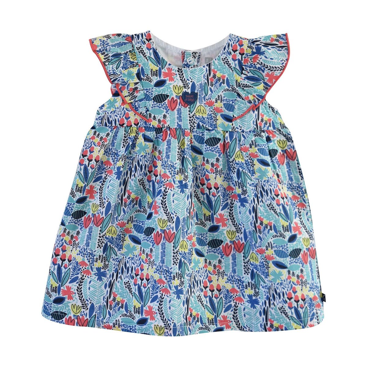 Robe emmanuelle manches courtes bebe blanc, SUCRE D'ORGE