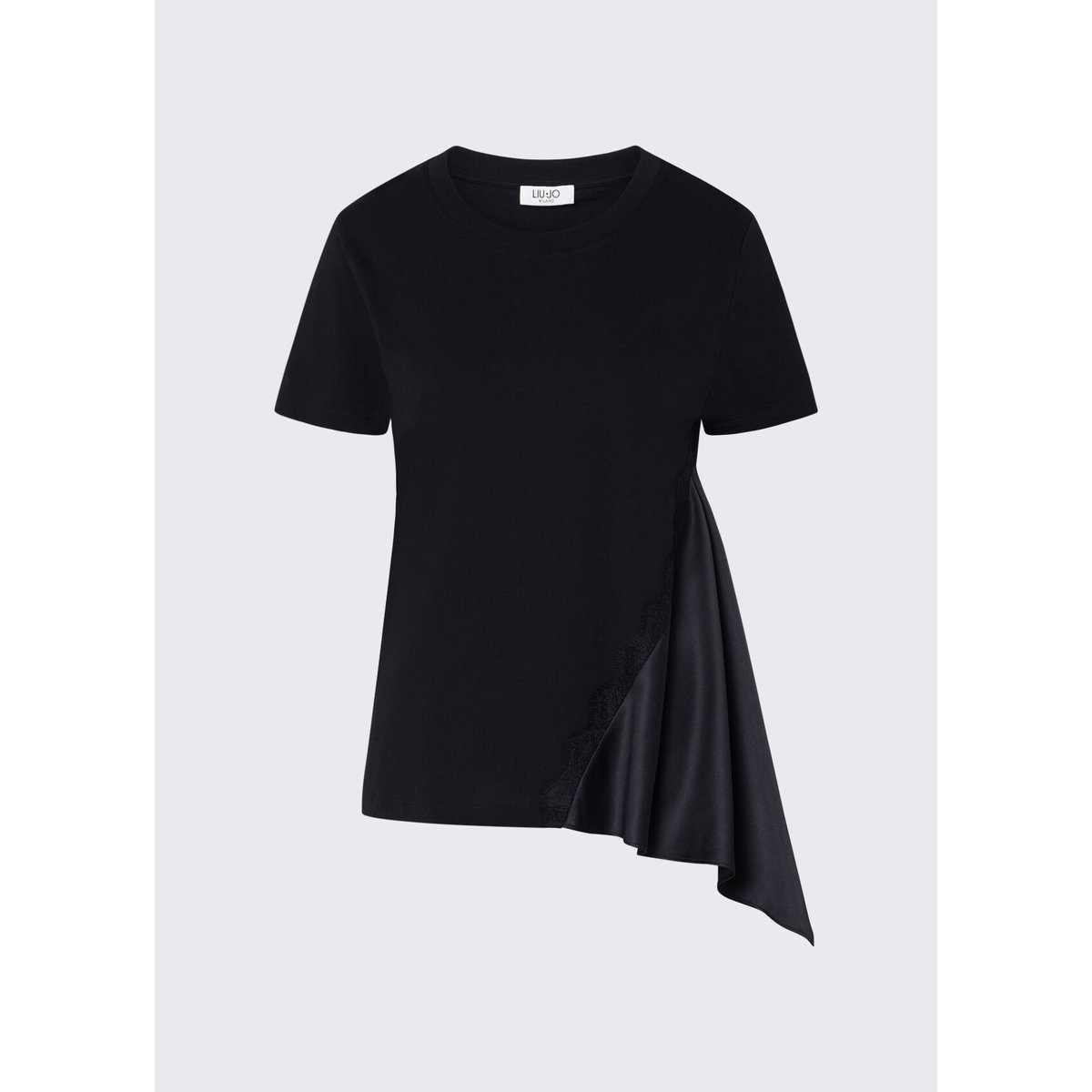 T-shirt bimatière noir, LIU JO