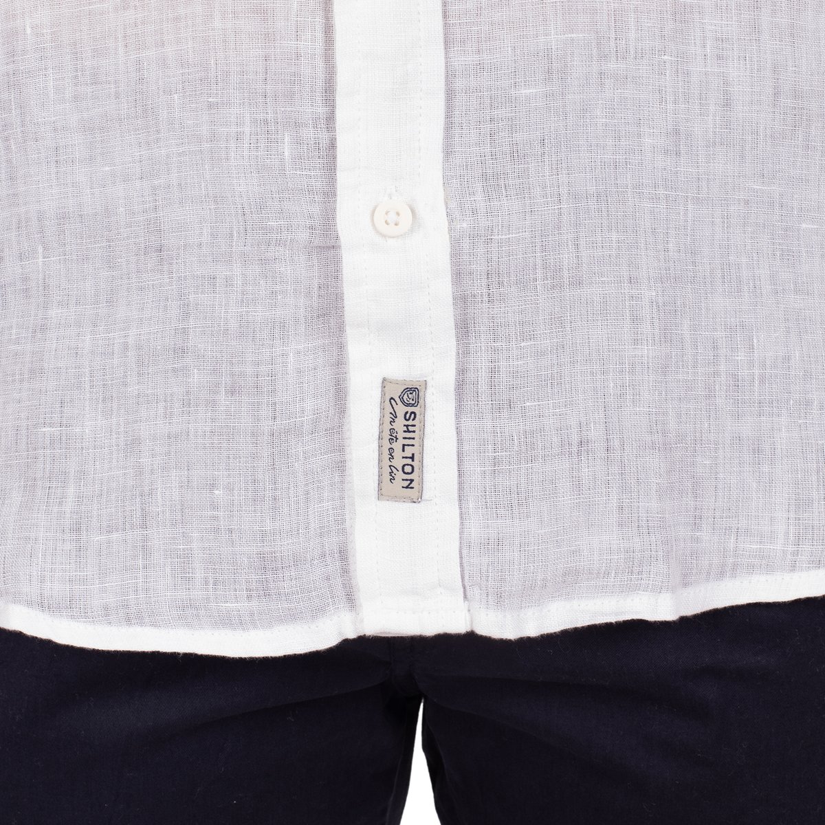 Chemise en lin MC summer blanc, SHILTON