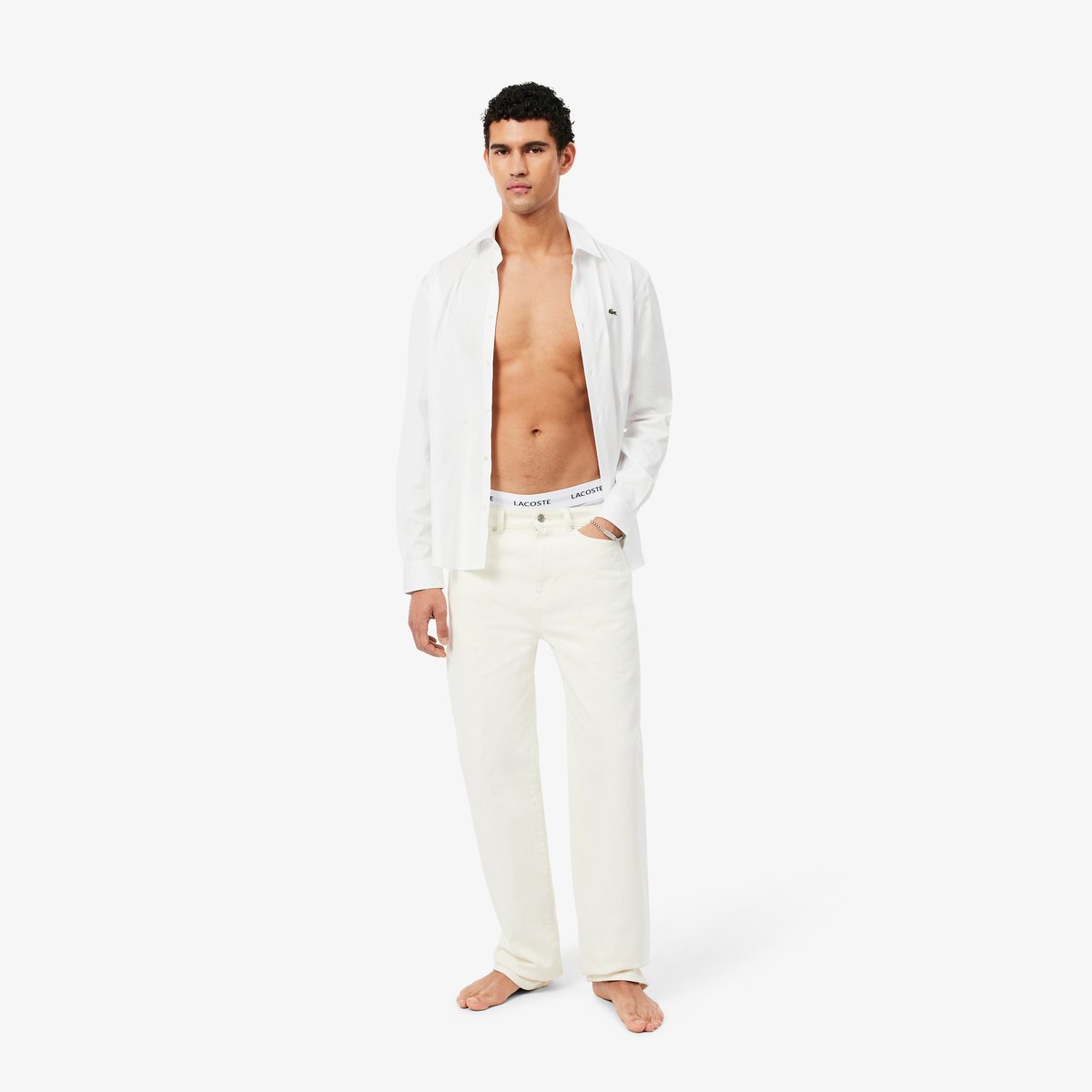 Lot de 3 slips coton stretch noir-nua, LACOSTE