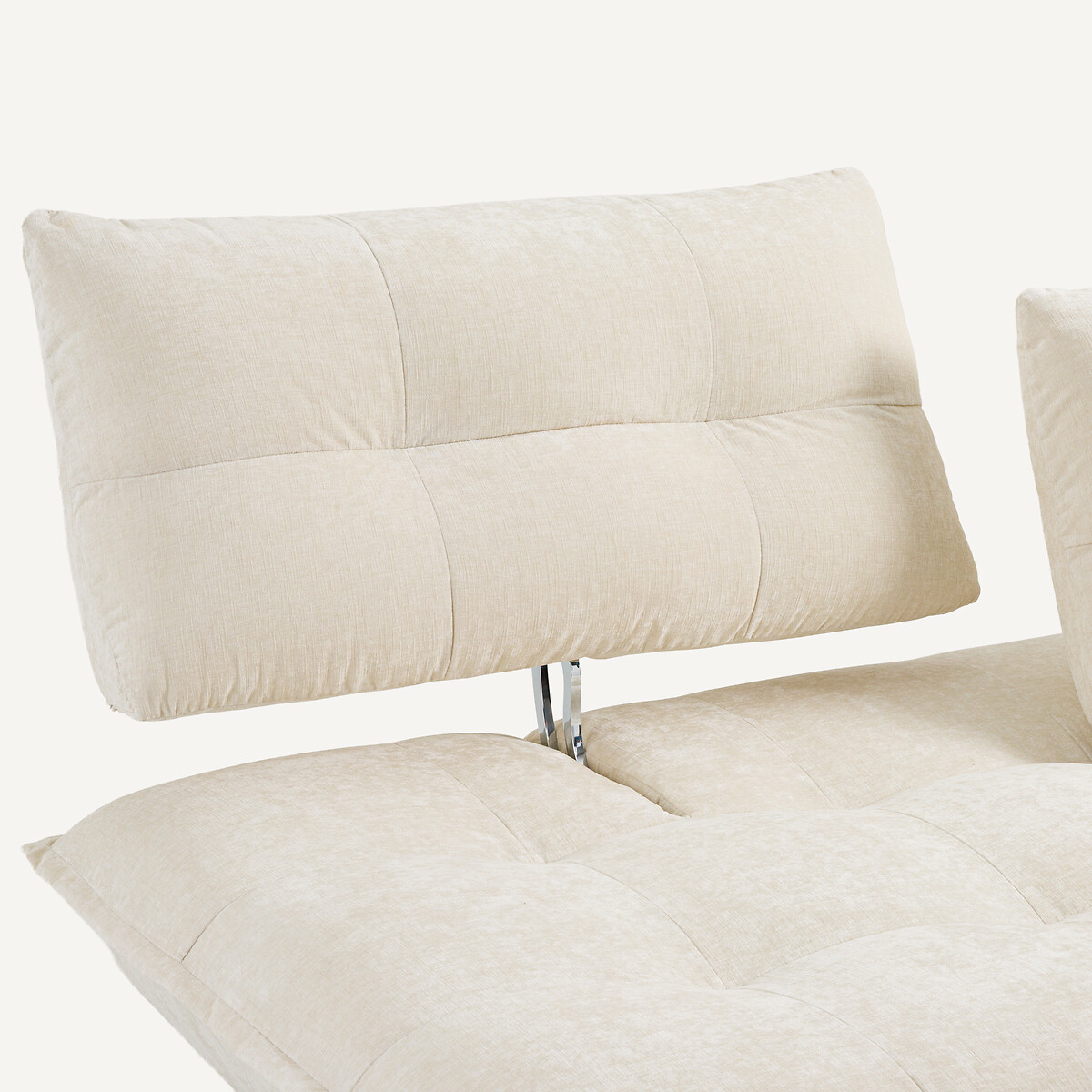 Modulaire bank in chenille fluweel, Kaori wit, AM.PM
