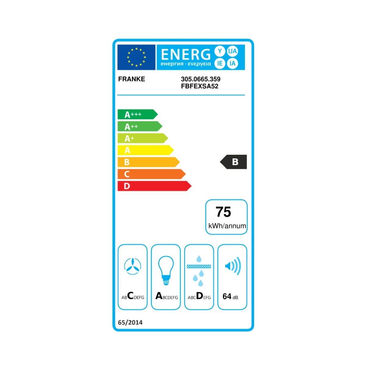 Hotte encastrable BOX PLUS FBFE XS A 52 gris, FRANKE