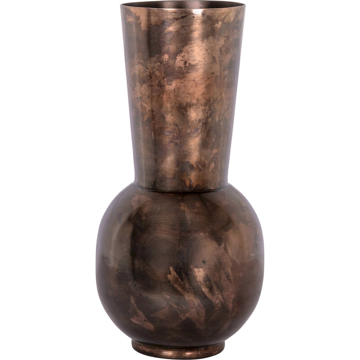 Vase en aluminium patiné style contemporain cuivre patiné élégant, RECOLLECTION