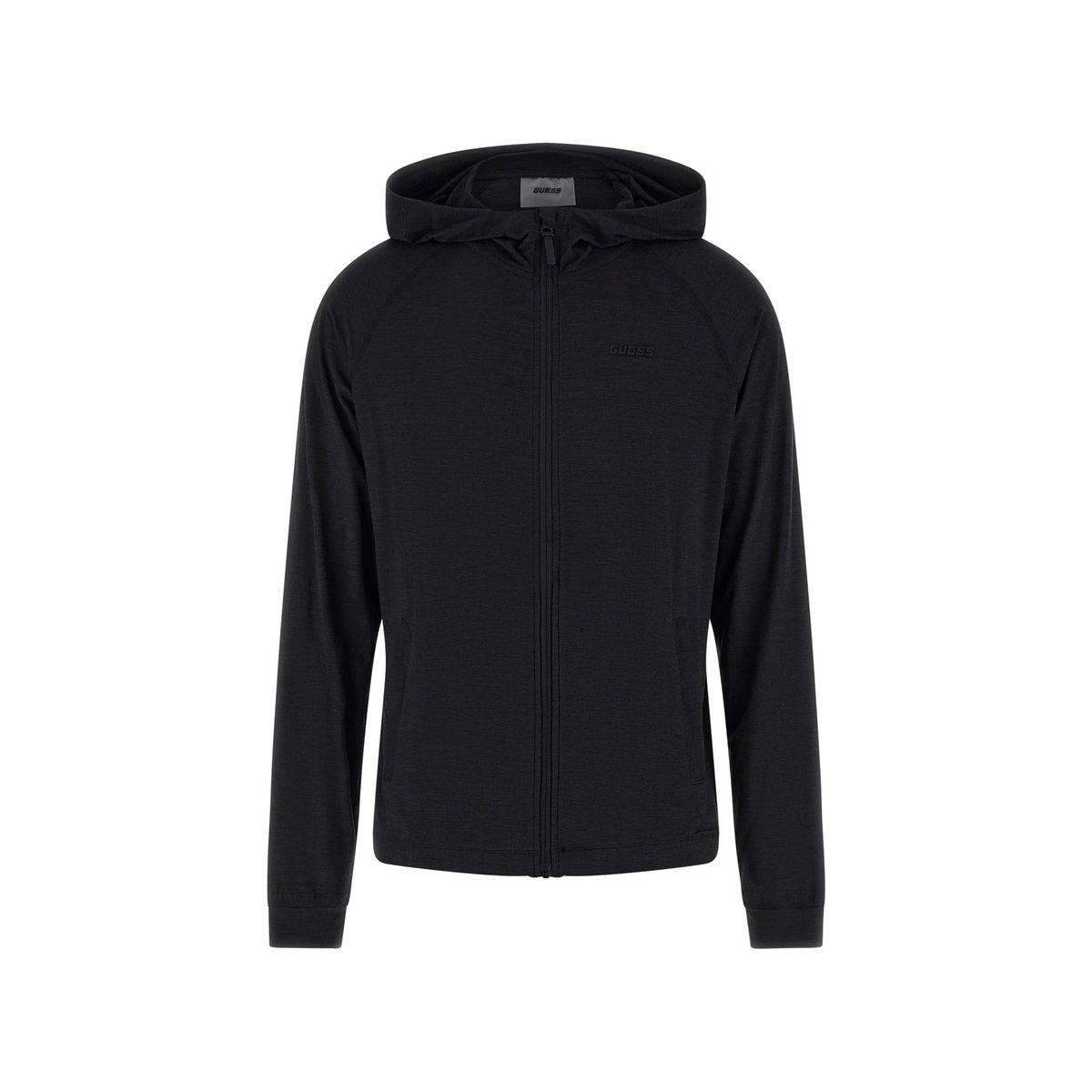 Sweat-Shirt Zippé Capuche noir, GUESS