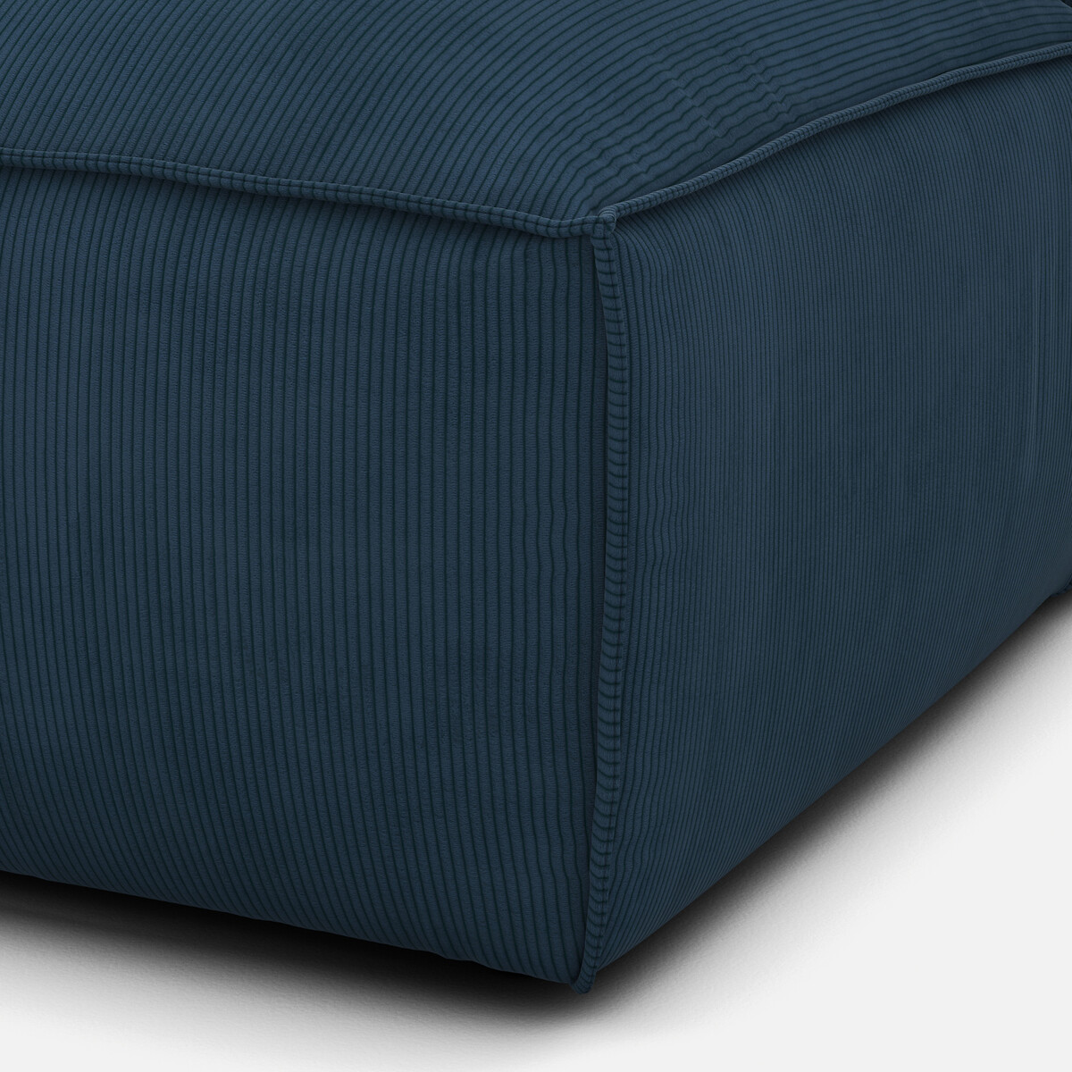 Seven Corduroy Modular Sofa Left-Hand Facing Day Bed Element blue, LA REDOUTE INTERIEURS