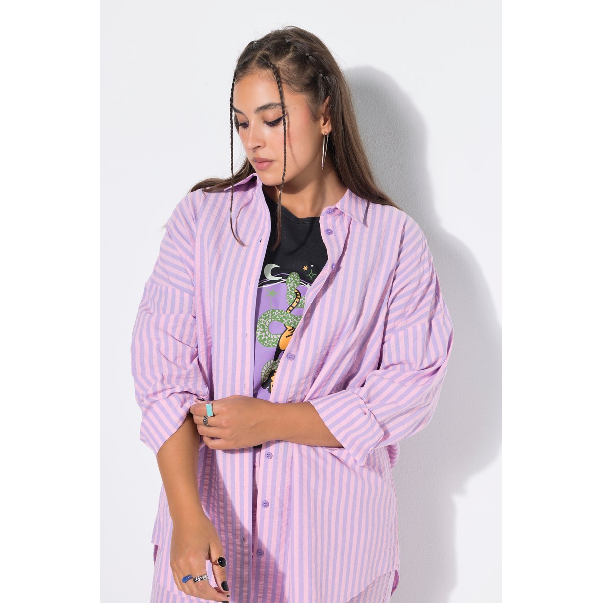 Chemisier oversize lilas, STUDIO UNTOLD