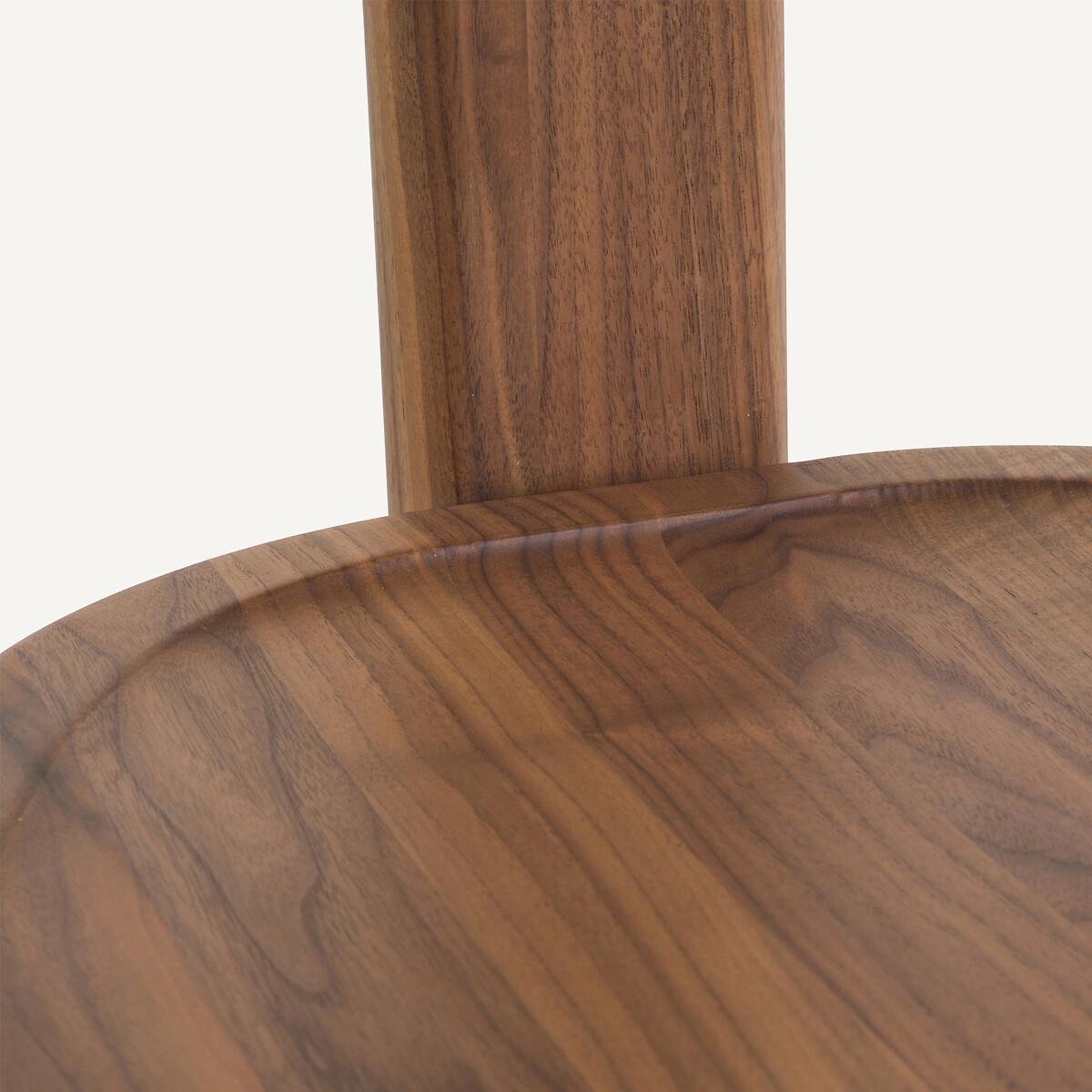 Fauteuil de table, en noyer massif et plaqué noyer, 3 pieds, MARAIS noyer, AM.PM X EMMANUEL GALLINA