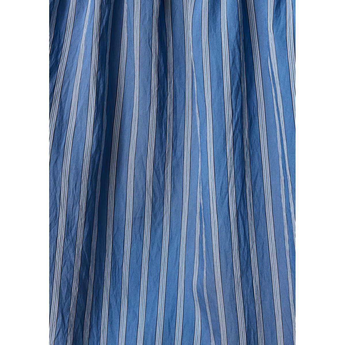 Chemise à rayures manches longues col mao bleu, LA FEE MARABOUTEE