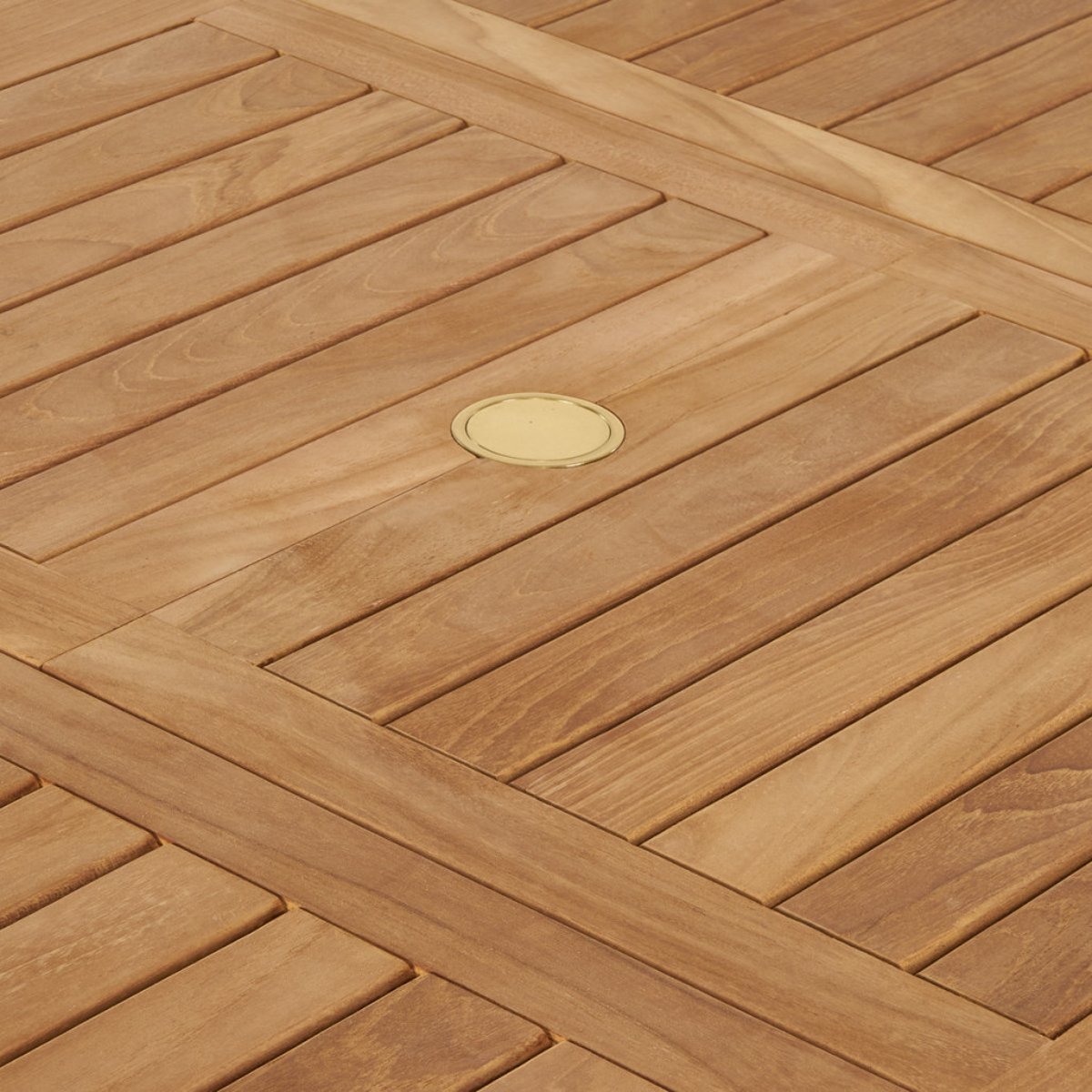Ensemble table de jardin extensible et 6 chaises pliantes en teck massif naturel, WANDA COLLECTION