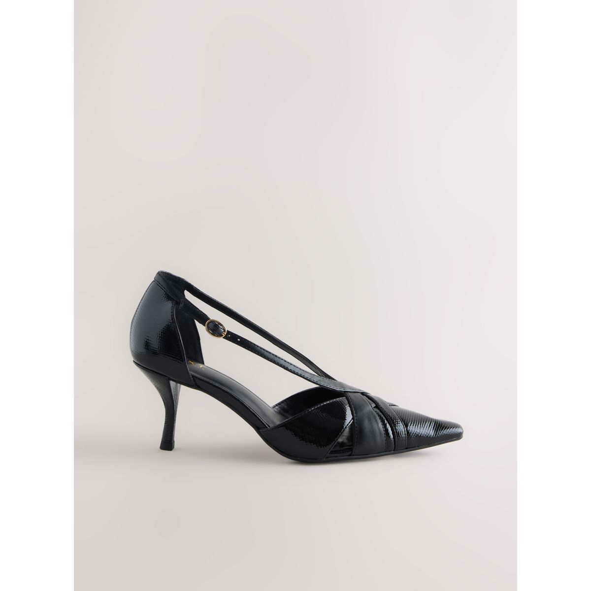 Escarpins asymétriques forever comfort® serpent noir, NEXT