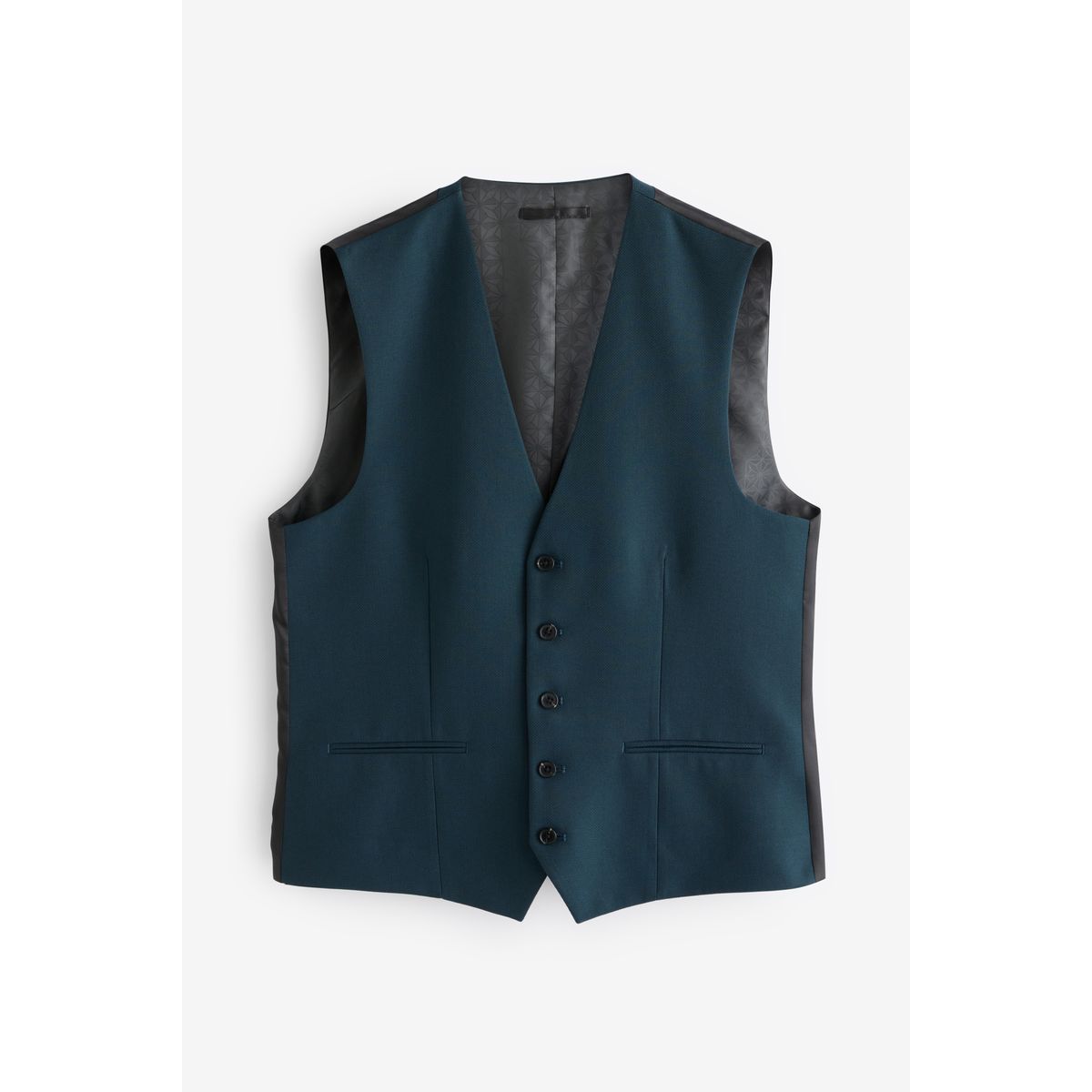 Gilet de costume texturé bleu sarcelle, NEXT