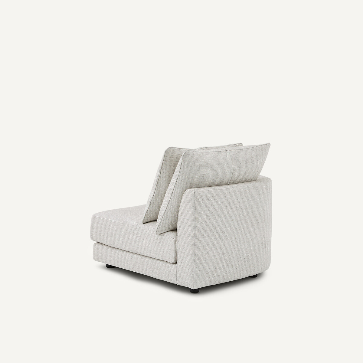 Linkes, abgerundetes Sofa-Element, modular, aus recycelter Baumwolle, TIBERIO hellgrau, AM.PM